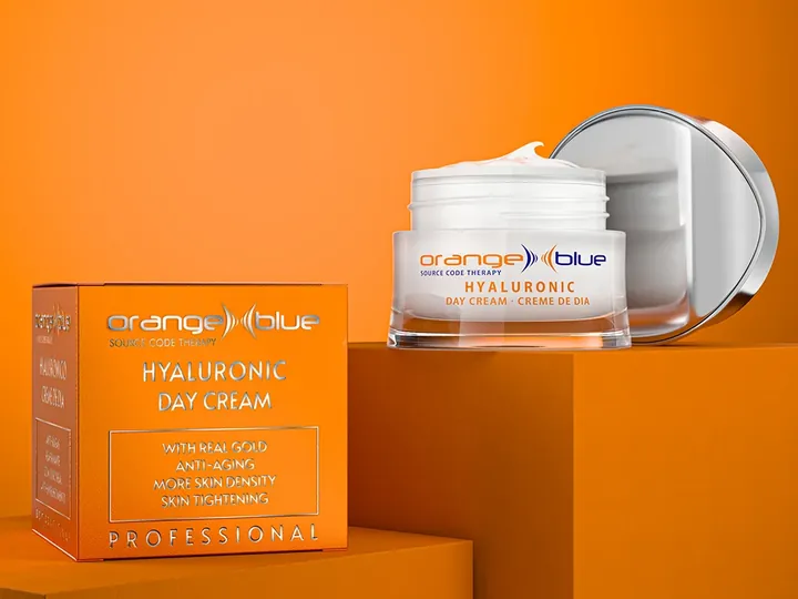 Packaging and labels — example from the orangeblue brand